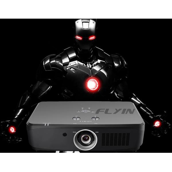 Outdoor Education FLYIN 7100Lumens 3LCD 4K LASER Projector with High Resolution Brightness and Built-in Speaker