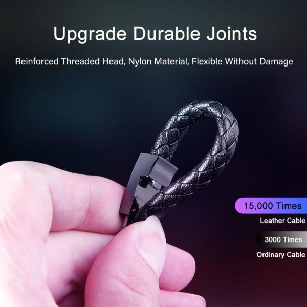 Fast Charging Usb Type C Charging Bracelet Pu Leather For All Mobile Phone