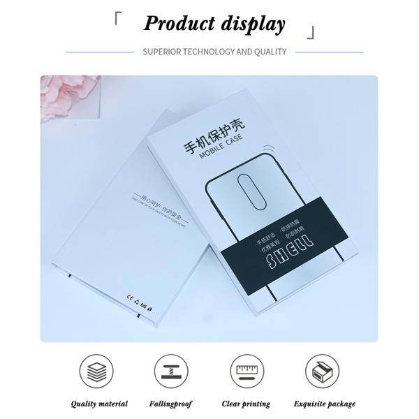 Glossy Lamination Paperboard Mobile Case Packaging Box For Phone Cover