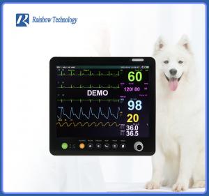 Quality Audible / Visible Alarm Veterinary Multiparameter Monitor Lightweight for Pet Clinical wholesale