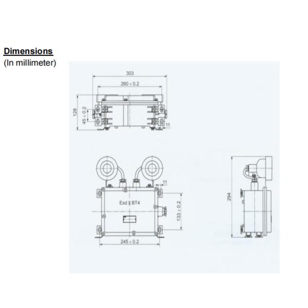 Wall Mounted 220v Double Heads 90 Min Emergency Time 20*3w Explosion Proof LED Emergency Fire Light