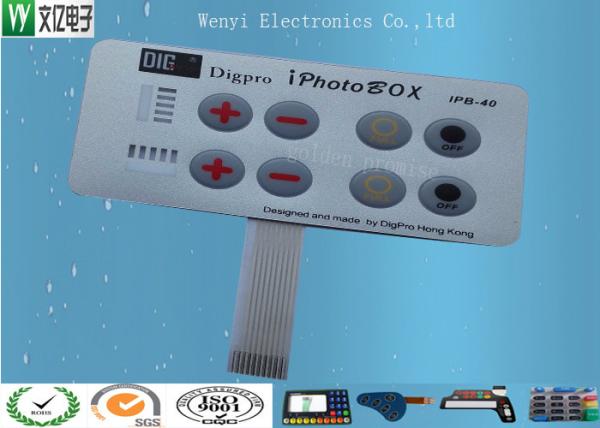 Cheap Embossing Polydome Switch With Led Display Band , Tactile Membrane Push Button Switch for sale