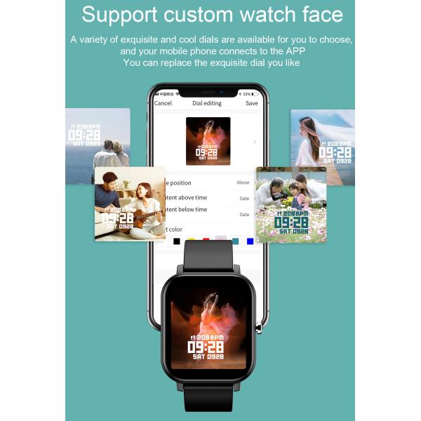 Boys Exercise Monitor 1.54 Inch Smart Watch 200mAh Long Battery Time Sleep Detection