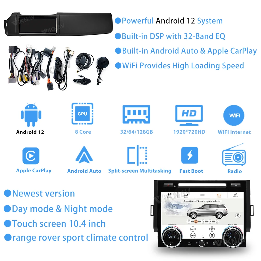 Android Stereo Car Radio For Land Rover Range Rover Sport L494 2013-2017 Touch Screen GPS Navigation Multimedia Player