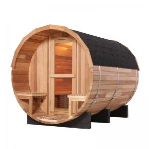 Quality Red Cedar Wood Traditional Sauna Room Far infrared Barrel Steam Room wholesale