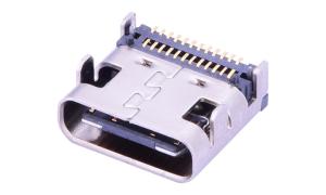 Quality 24 Contact Usb 3.1 Type C Connector , Pcb Mount Usb C Connector Horizontal Affixed Base wholesale