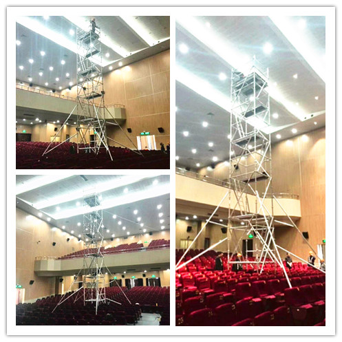 Mobile Aluminium Scaffold Towers 1.8mm 3.2mm Thickness For Outdoor Building Construction