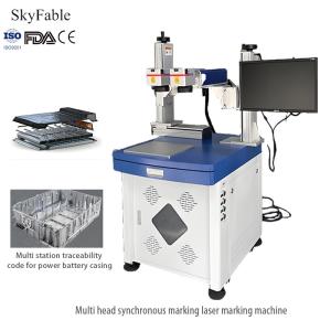 Quality Automated Multi Head Fiber Laser Marking Machine For High Temp Resistant New Energy wholesale