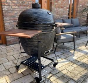 Quality Black Ceramic 27 Inch Charcoal Grill , SGS Kamado Charcoal Grill wholesale