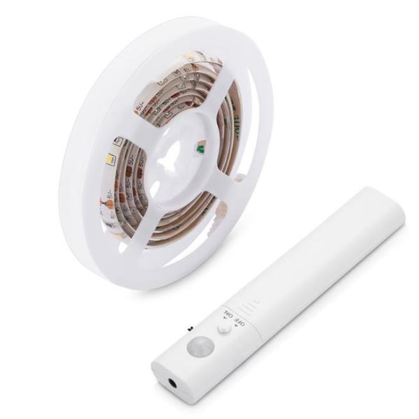 SMD2835 LED Strip Light with Motion Sensor 1m Length USB Rechargeable Day and Night Mode