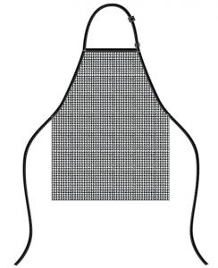 Quality Solid Color Custom Grill Aprons , Full Length Apron With Houndstooth Pattern wholesale