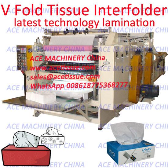 Cheap High Speed Automatic Interfolded Paper Towel Machine With Point To Point Lamination for sale