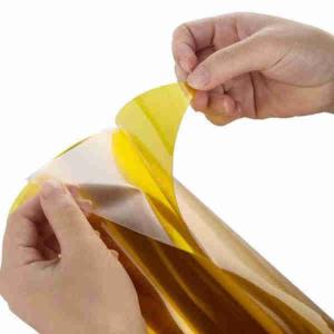 Quality Amber Polyimide Adhesive Tape 50mic Kapton Film Adhesive Tape With Release Liner wholesale