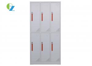 China 1850mm Height 6 Door Steel Locker Storage Cabinet For Sports Club / Hospital on sale
