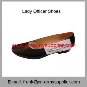 China Wholesale Cheap China Black Genuine Leather Sole Lady Officer Shoes on sale
