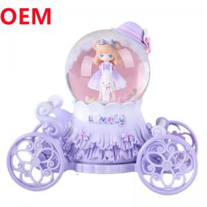 Quality Custom Polyresin Princess Light Up Water Globe Princess Snow Globe With Musical Box wholesale