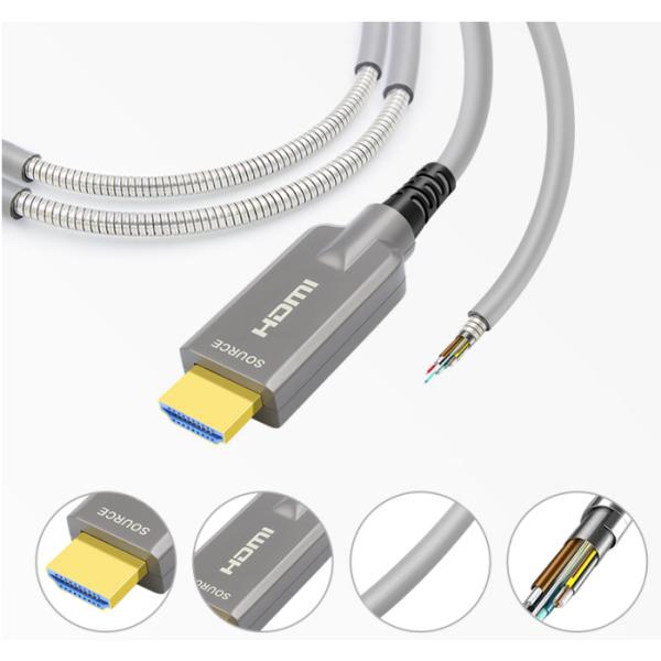German Silicon Line Chip HDMI2.0 HD Cable 4K 60Hz Armored Optical Fiber Length 1m/2m/3m/5m