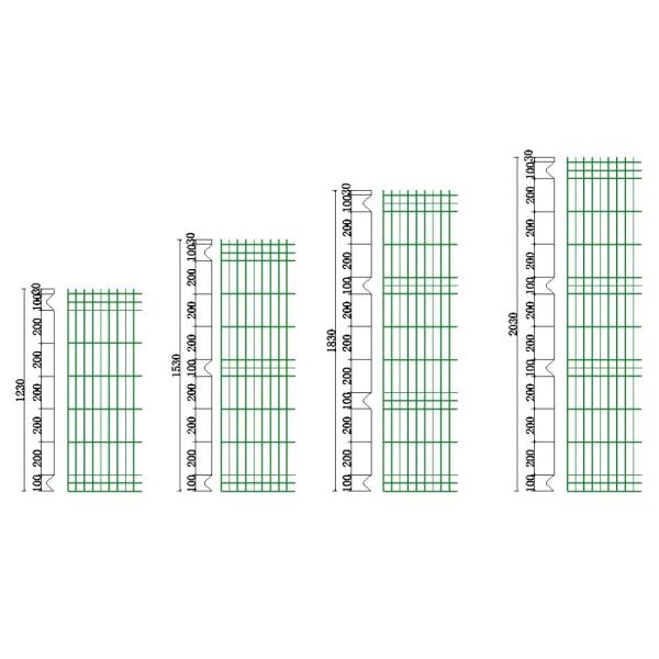 Home Garden 3D Nylofor Fencing , PVC Coated Welded Wire Fence Gate