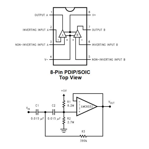 SMD NOPB Audio Power Amplifier IC 40mA LMC6032IMX SOIC 8