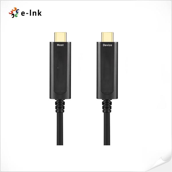 Cheap USB 3.1 Type C To C AOC Active Optical Cable 2 Core MMF 10Gbps TPE 85A for sale