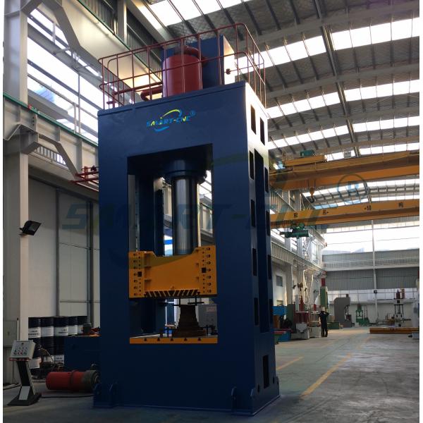White Benchtop Hydraulic Press Equipment 3 Beam 4 Column Structure High Reliability