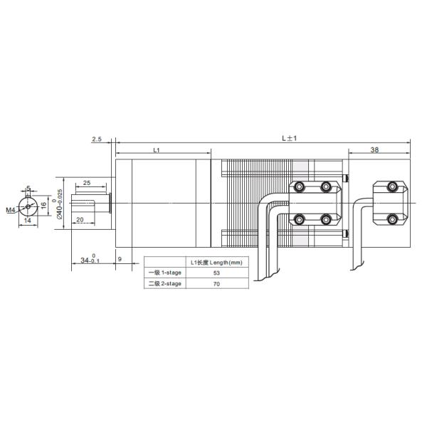 NEMA24 60mm 2phase closed loop stepper motor with planetary gearbox and permanent magnet brake