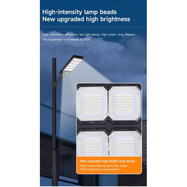 Abs Shell Led Street Light Fixture Ip67 Waterproof Dusk To Dawn Solar Powered