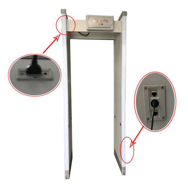Cheap 12W Walk Through Metal Detector Adjustable Sensitivity With 33 Detecting Zones for sale