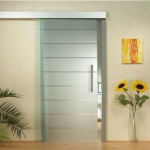 Quality Tempered Laminated Frosted Glass Panel Sliding Barn Door For Bathroom wholesale