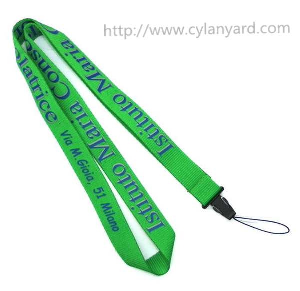 simple imprinted logo polyester neck lanyards