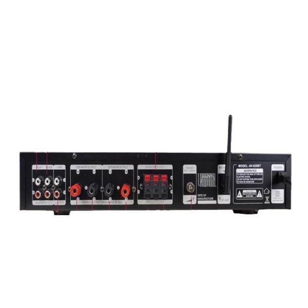 Av-628BT Home Audio 5-Channel 800W High Power Amplifier 110V/220V Wireless Receiver with BT Connectivity
