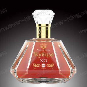 Quality Custom Luxury Diamond Spirits Brandy Glass Bottle 700Ml wholesale
