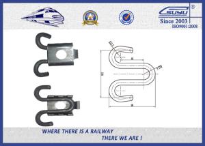 Quality Custom Elastic Rail Spring Steel Clip / Btumen Railway Clips wholesale