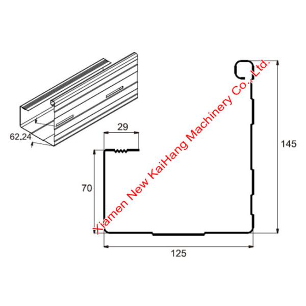 Australia Water Gutter Roll Forming Machine , Gutter Roll Forming Line With End Cap