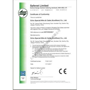 ECHU Special Wire & Cable (Kunshan) Co., Ltd. Certifications