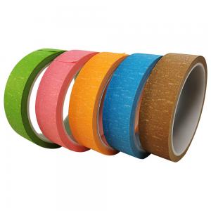 Quality Waterproof Colored Masking Tape , Crepe Paper Colored Adhesive Tape Self Adhesive wholesale