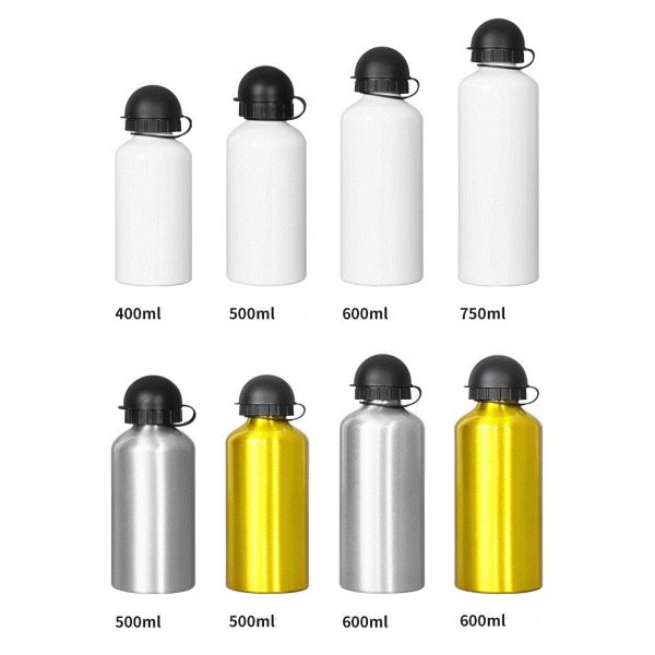 400ml 500ml 600ml 750ml Sublimation Blank Aluminum Sports Water Bottle Custom Logo Sublimation Drink Bottle