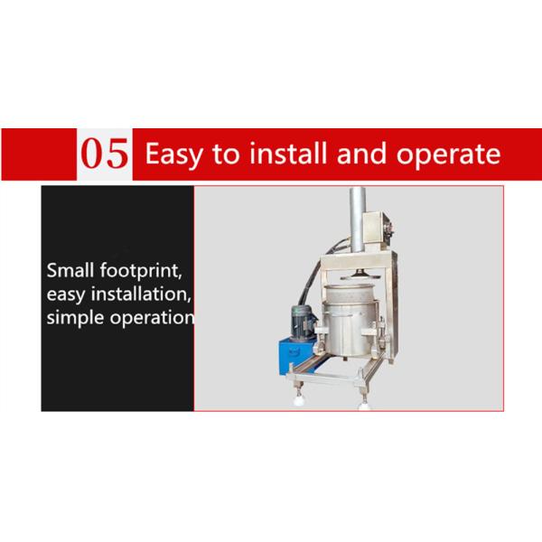 Hydraulic 304 Stainless Steel Cold Press Juicer For Dairy Products