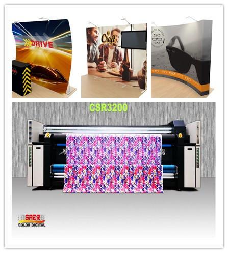 Cheap Roll To Roll Flag Printing Machine Intelligent PID Temperature Control for sale