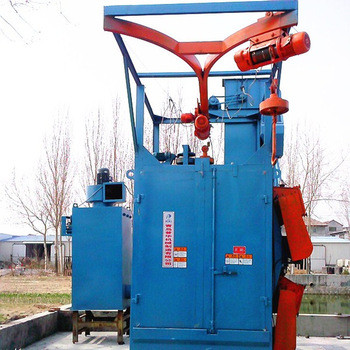 Vertical Hook Type Shot Blasting Machine Electronic Control System High Productivity