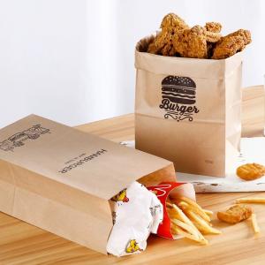 Quality Custom Printed Greaseproof Paper Bag for Food Packaging，Kraft paper bag,food packaging bags wholesale