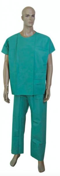 Cheap CE Long / Short Sleeves Disposable Scrub Suits Shirt + Pants Anti - Odour Single Use for sale