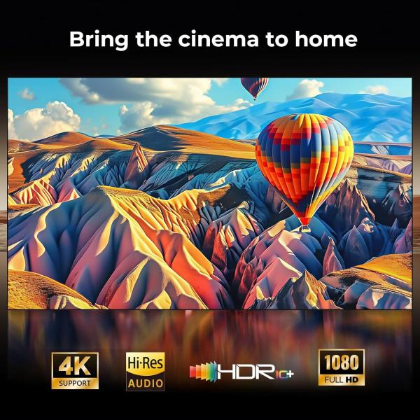 H3 4K Google TV Projector 600 ANSI Lumens Projector 1080P Official Netflix Rotating 360°