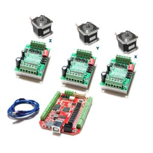 Quality TB6560 3A CNC Router Controller 57mm Stepping Motor MACH3 USB CNC Program Driver Kit wholesale
