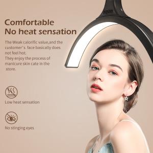 Quality 60 W Lash LED Half Moon Light With Stand Phone Holder For Makeup Eyebrow Tattoo Half Ring Lamp wholesale