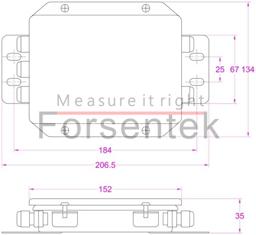 Stainless steel 4-channel load cell junction box for 4 load cells