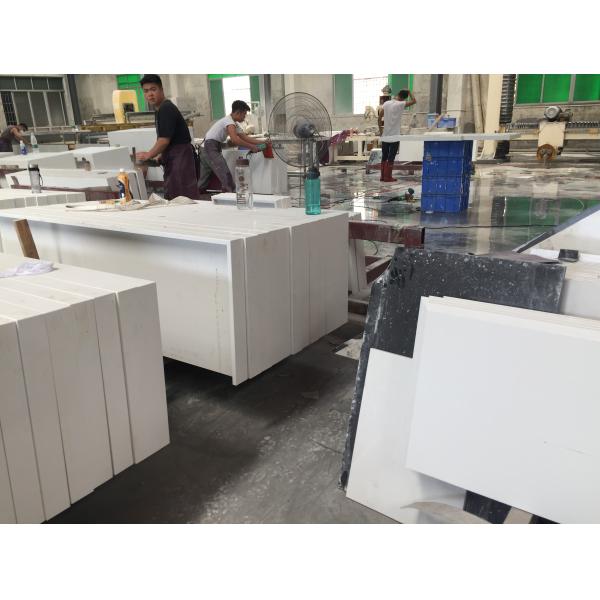Kitchen CountertopVanity Top 2.4g/cm3 18mm White Quartz Stone