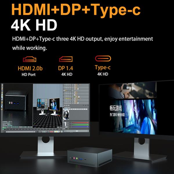 AMD Ryzen7 3750H Personal Mini Computer With DDR4 RAM Support 4K HD Display