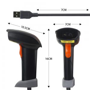 China User Friendly Handheld 2D Barcode Scanner Reader With Cables Ergonomic Design on sale