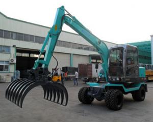 China Grab Cotton Equipment Wheel Excavator With Cotton Grapple 1900mm Arm Length on sale